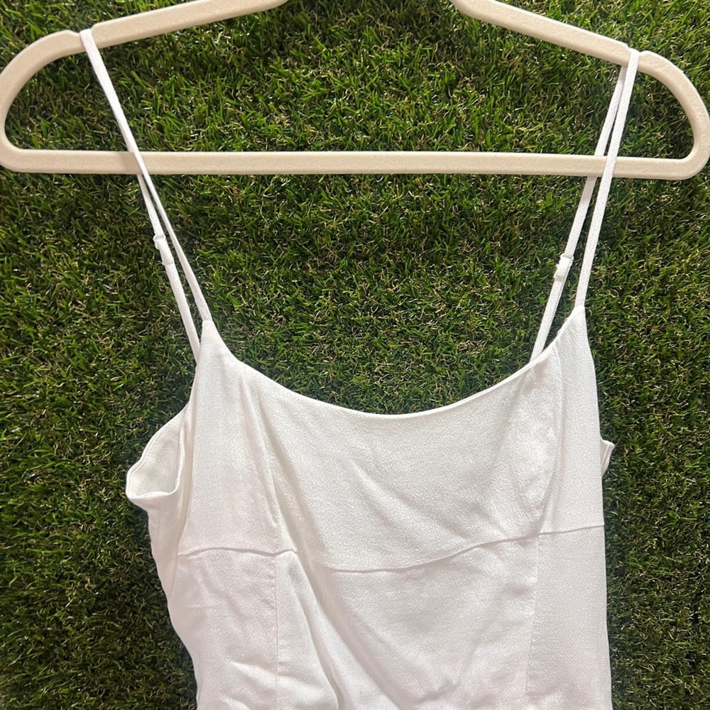 Wilfred White Spaghetti Strap Fitted Camisole